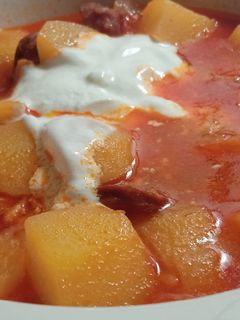 Paprikás krumpli hosszú lével recept fotója