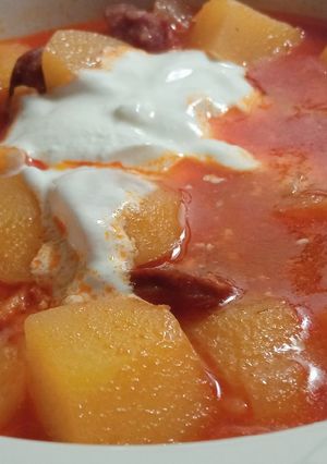 Paprikás krumpli hosszú lével recept fotója