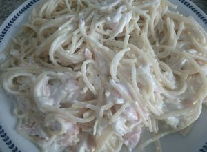 Foto principal de Pasta con salmón ahumado (puede ser sin gluten)