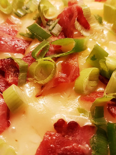 Una foto de Puré de Papas, Bacon y Queso