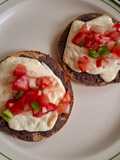 Molletes de frijol ligeros