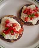 Molletes de frijol ligeros