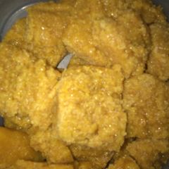 Besan malai burfi A picture of Besan malai burfi.
