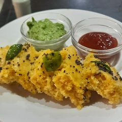 Gujarati Khaman Dhokla A picture of Gujarati Khaman Dhokla.
