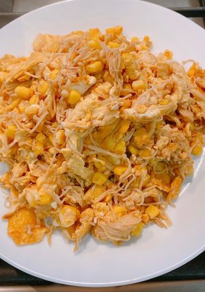 豆皮金針菇玉米粒炒蛋 的食譜成品照片
