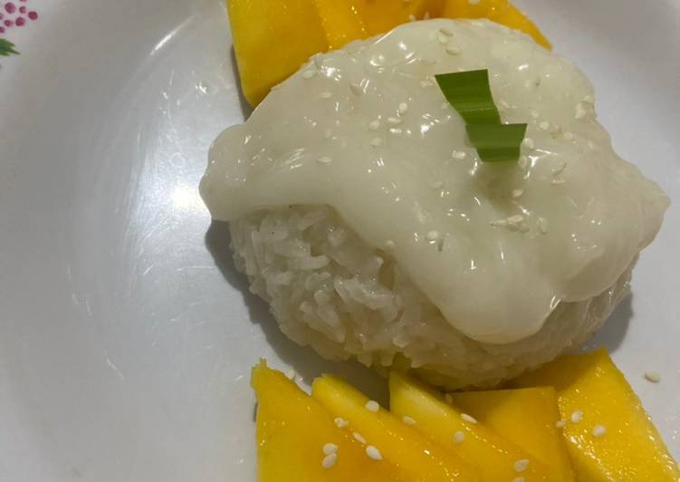 Cara Gampang Membuat Mango sticky rice Anti Gagal