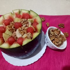 A picture of Walnut Ambrosia Salad.