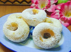 Foto resep Donat Berselimut Gula Halus No BK (Biang dan Kentang) Simpel