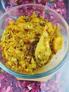 রুই মাছের মাথা দিয়ে বাঁধাকপি(rui macher matha diye bandhakopi recipe in Bengali) রেসিপির প্রধান ছবি