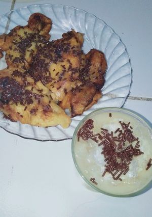 Foto resep Pisang coklat susu + jus timun suri