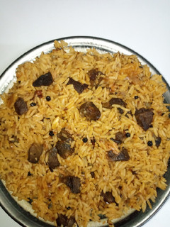 A picture of Spicy Beef pilau.