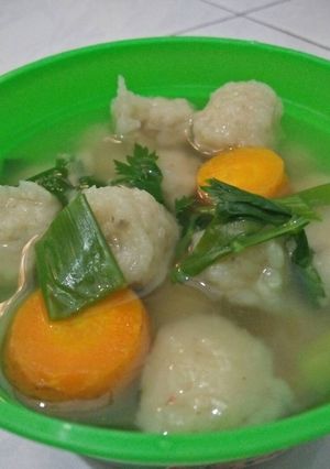Foto resep Soup bakso ikan kakap palembang
