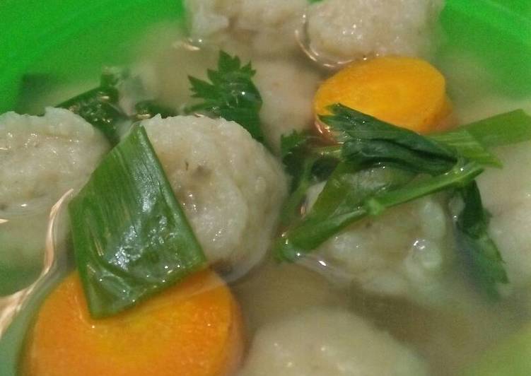 Resep Soup bakso ikan kakap palembang Anti Gagal