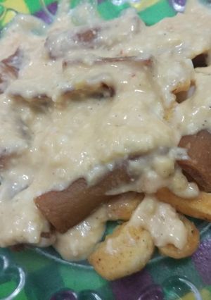 Foto resep Sosis goreng salted egg saos