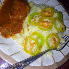 A picture of Plane couscous wit stew.