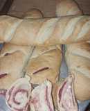 Pan casero relleno con jamón queso y salame
