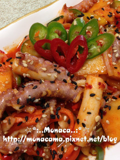 韓式涼拌章魚낙지무침 的食譜成品照片