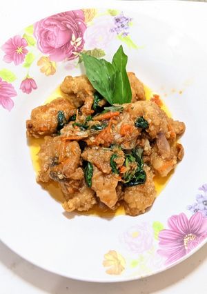 Foto resep Ayam Crispy Sambal Terasi Kemangi
