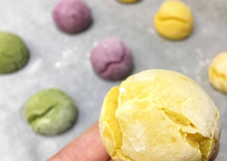 Pão de queijo hecho con tofu y shiratamako