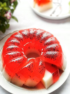 Foto resep Puding merah putih