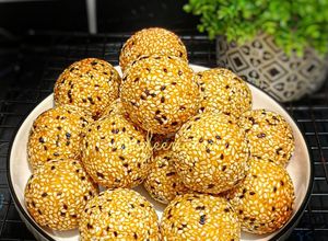 Gambar Kuih Bom Bijan Labu Kuning