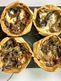 Canastitas de champiñones y cebolla