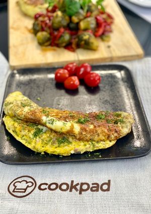 Une photo de Omelette roulée au fromage