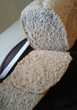 Una foto de Pan en panificadora, integral con salvado 😍 saludable