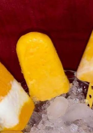 A picture of Guilt Free Mango Yogurt Lollies.
