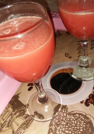 صورة لوصفة عصير البطيخ الأحمر 🍉