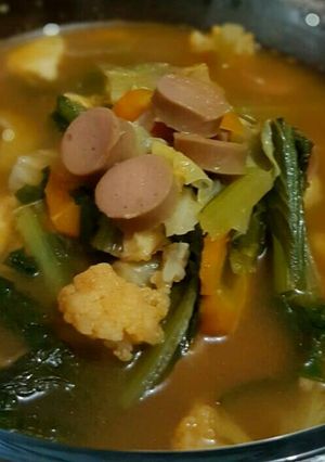 Foto resep Cap jay sosis kuah tomat