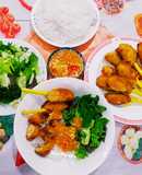 Bún nem nướng bằng nồi chiên không dầu