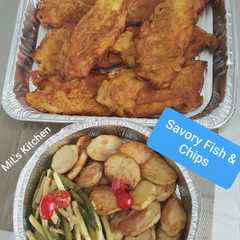 รูปของ Fish & Chips (kakap putih)