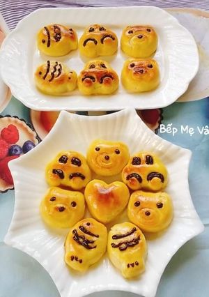 Hình của món Bánh dứa Đài Loan hình thú.🐟🐻.
