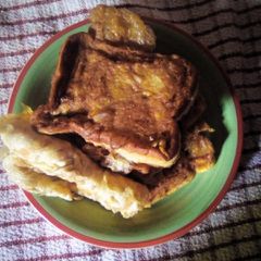 A picture of Egg and bread.