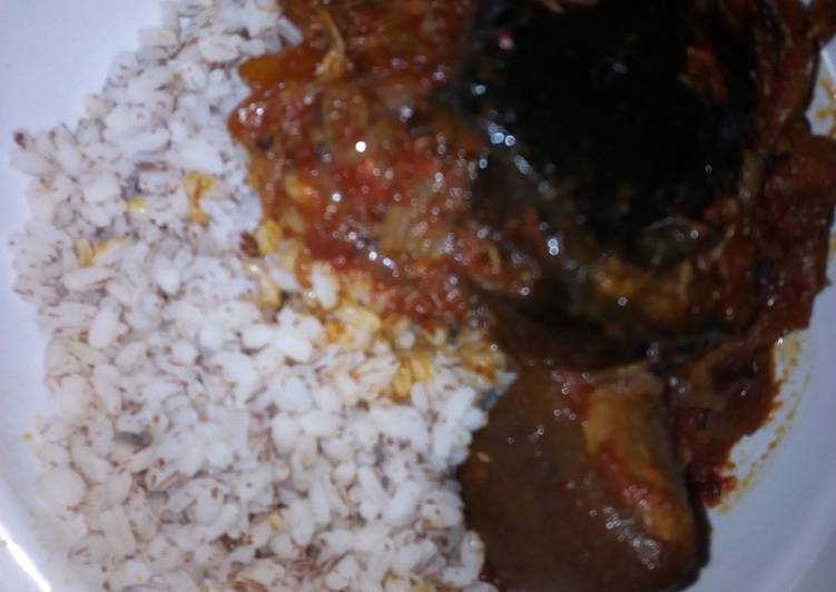 Ofada rice n ofada sauce