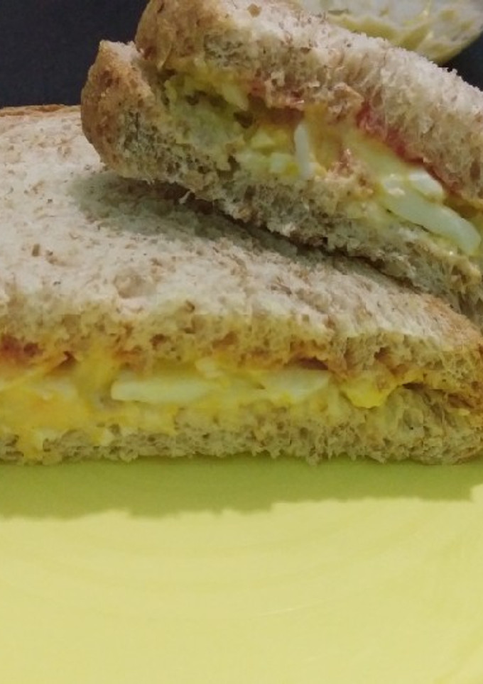Foto resep Simple egg salad sandwich