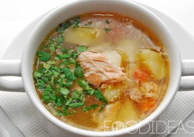 Вкусный суп из красной рыбы и сливок