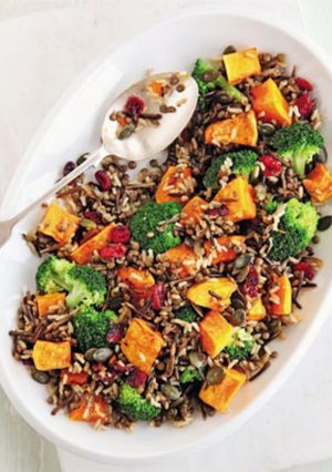 A picture of Butternut squash salad perfect for healthy mornings.