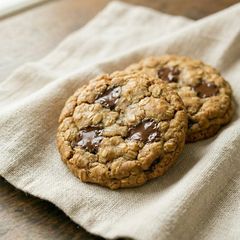 A picture of Chewy Pumpkin Oatmeal Chocolate Chip Cookies (Not Cakey).