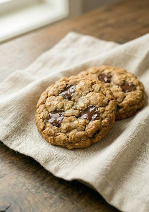 A picture of Chewy Pumpkin Oatmeal Chocolate Chip Cookies (Not Cakey).