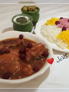 عکسی از دستور مرغ آلبالویی😋