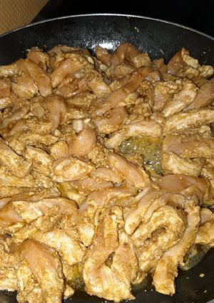 Une photo de Sauté de porc mariné