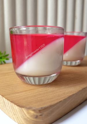 Foto resep Puding Susu Merah Putih