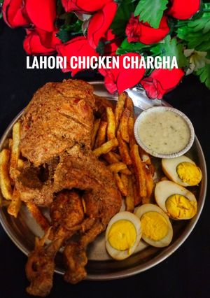A picture of Lahori chicken chargha.