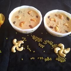 A picture of Whole moong dal kheer.