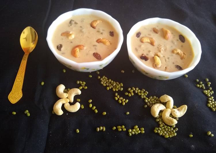 Whole moong dal kheer