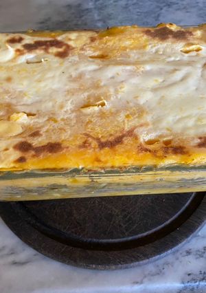 Una foto de Pastel de calabaza y papa