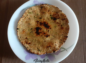 A picture of Spicy Barley Rotla/ Roti.