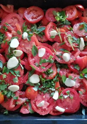 Sült paradicsom recept fotója